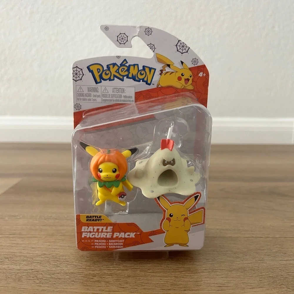 Pokémon Battle Figure Pack - Halloween Pikachu & Sandygast (Jazwares)- NWT